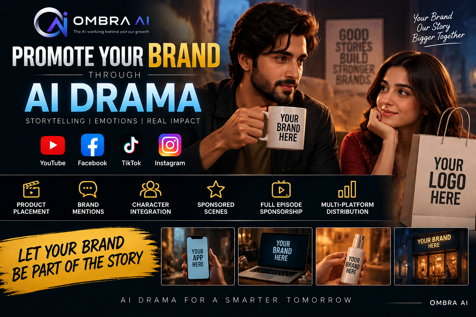 I will promote your brand through AI drama and story based product placement — gig banner by Muhammad Saim Sabir